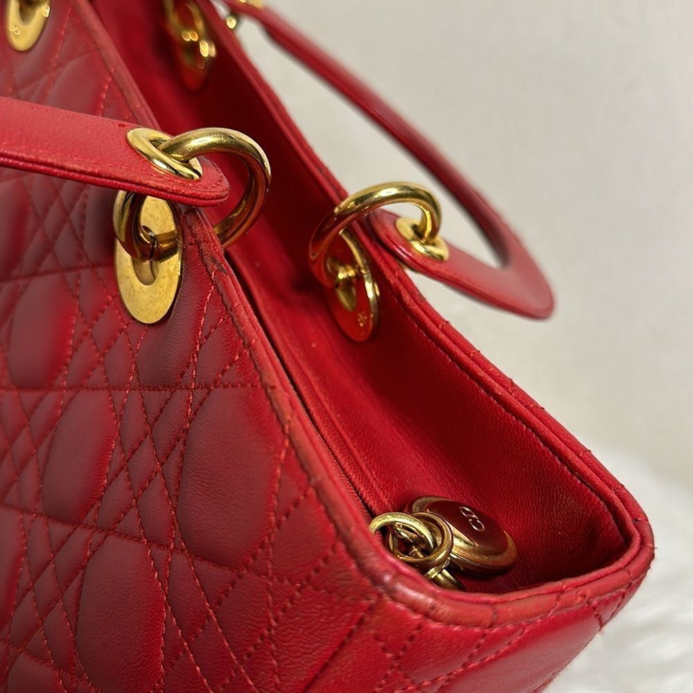 💯Authentic CHRISTIAN DIOR
Lambskin Cannage Large Lady Dior🍀 - Picture 12 of 17